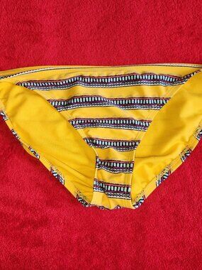 M Women's Yellow Bikini Bottom Bathing Suit Swimwear Beach Pool SEXY Swimming